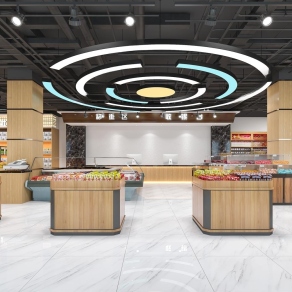 现代超市3D模型下载